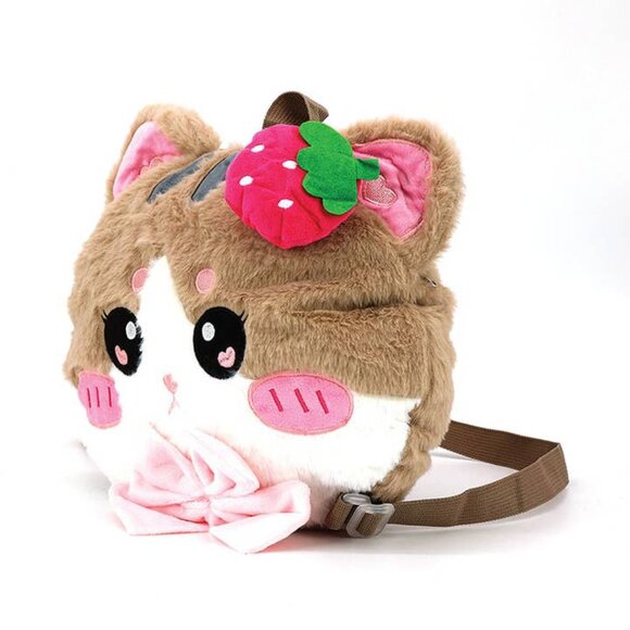 SPOOKYVILLE CRITTERS Kawaii Strawberry Kitty Plush Backpack - Picture 2 of 3